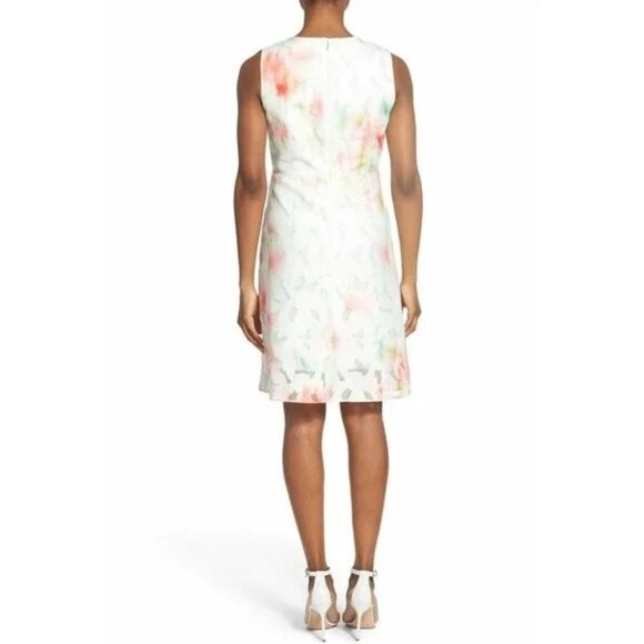 NWT Elie Tahari Dorinda Floral Burnout A Line Sleeveless Midi Dress - Picture 3 of 16